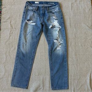 Gap Sexy Boyfriend Distressed Jeans Size 25R